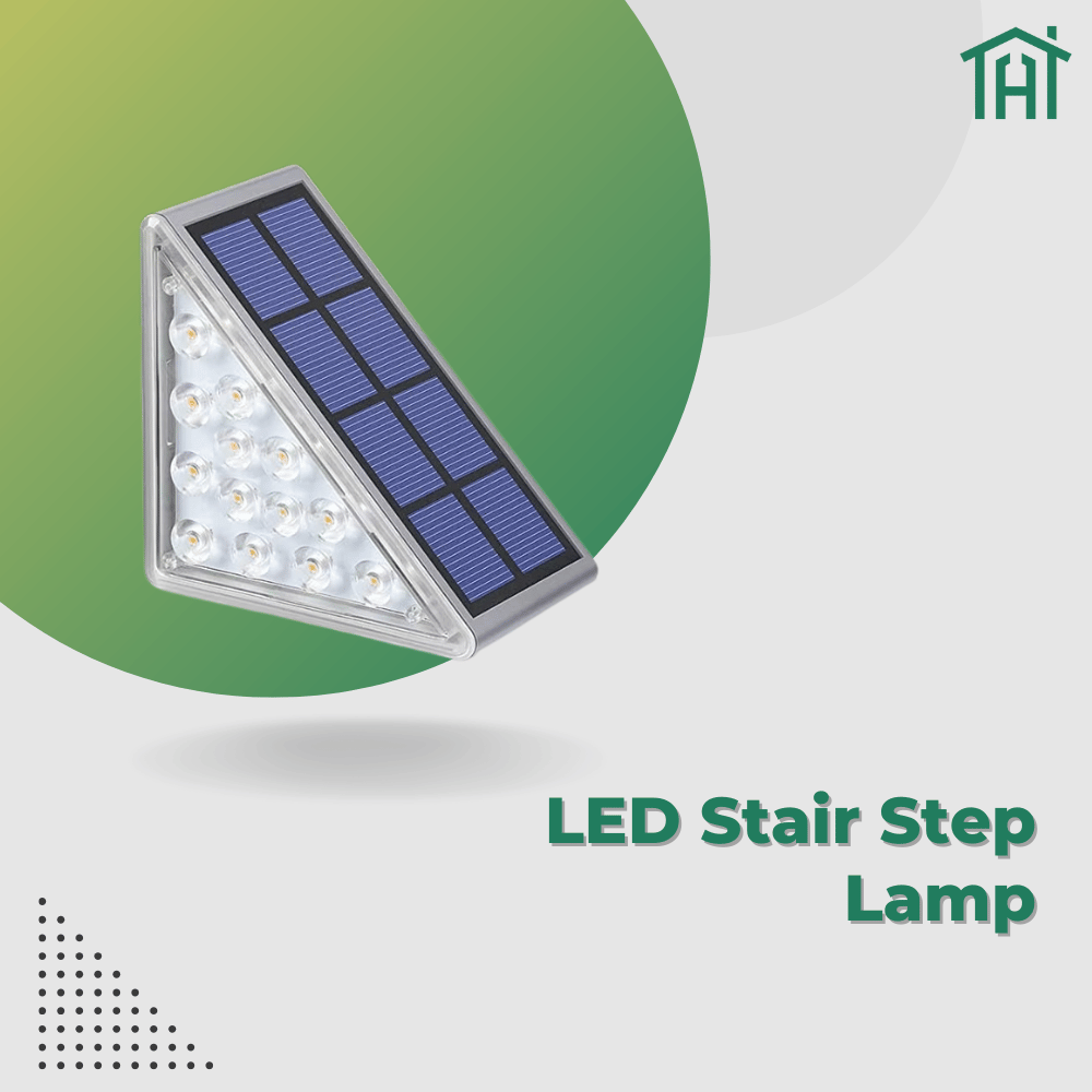 LED Stair Step Lamp with solar panel design for outdoor step lighting
