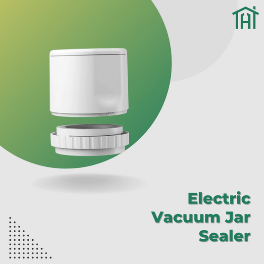Electric Vacuum Jar Sealer with lid attachment for airtight food storage preservation