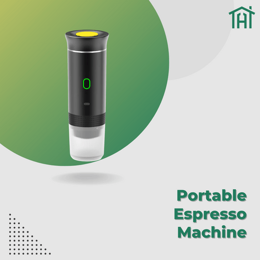 Portable espresso machine with modern design for brewing coffee on the go.