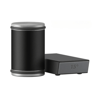 Sleek black magnetic rolling knife sharpener for modern kitchen aesthetic.